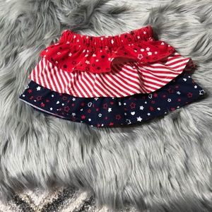 Faded Glory 0-3 M Patriotic ruffle skort